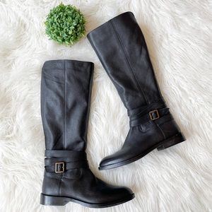 Sam Edleman black leather tall boots